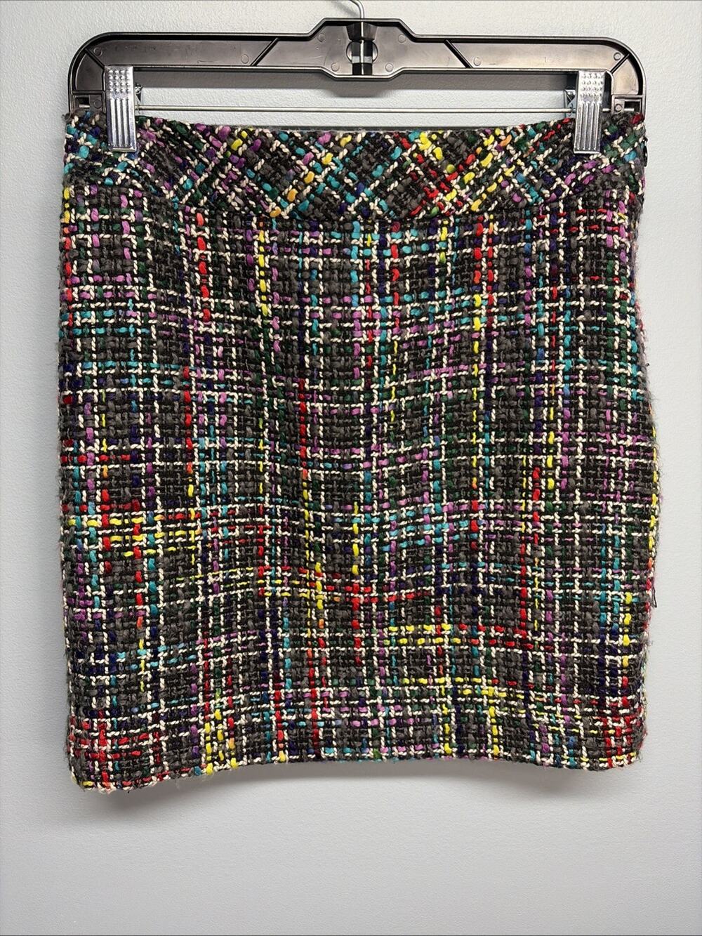 Loft Tweed Pencil Skirt Size 2P Multi Color Straight Career Preppy Chic Modern